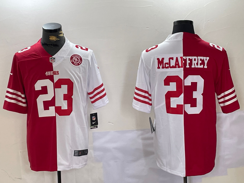 Men San Francisco 49ers #23 Mccaffrey red 2025 Nike Limited NFL Jersey style 11